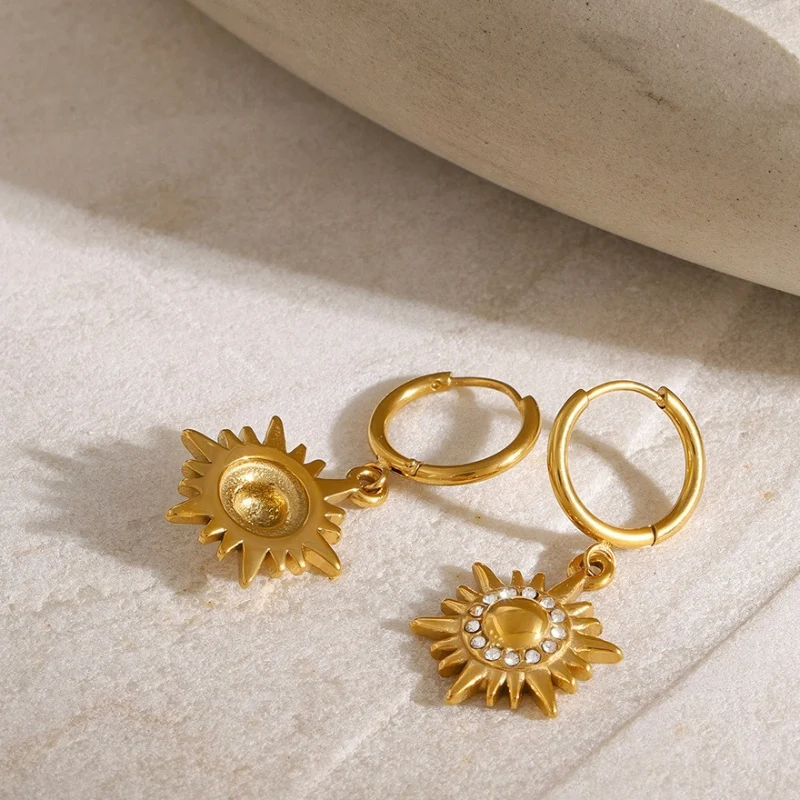 Boucles d'oreilles créoles soleil