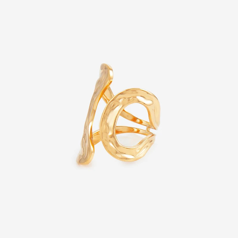 Bague Ouverte Martelée