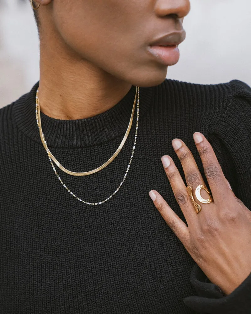 Bague Ouverte Martelée