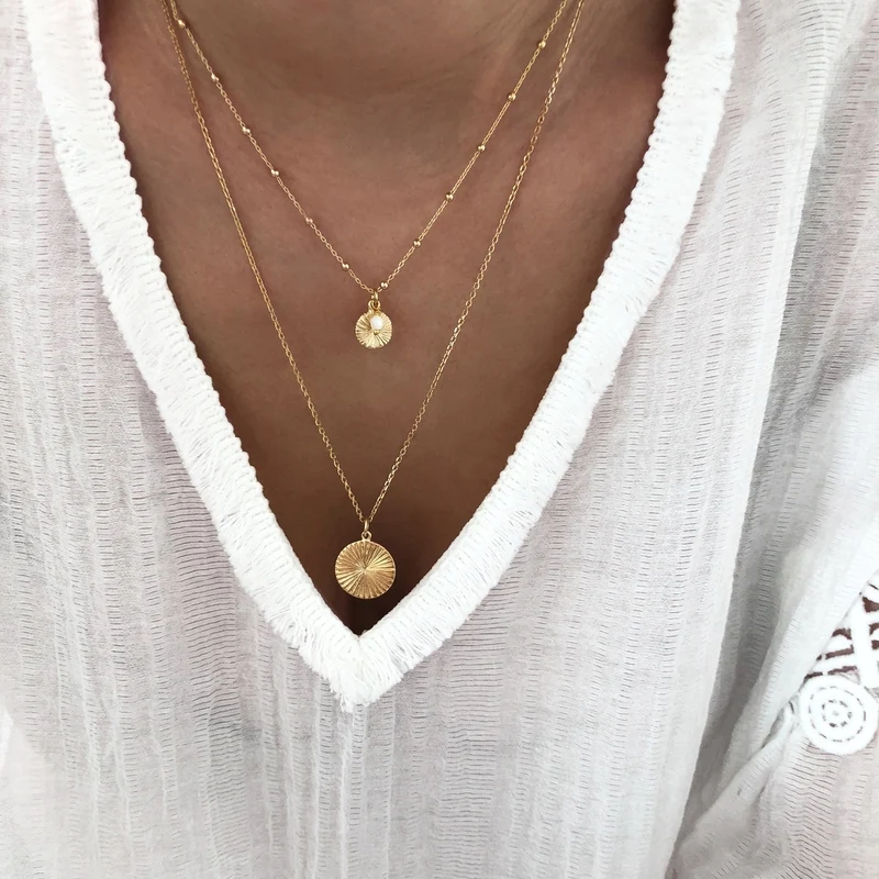 Collier "Solina" plaqué or