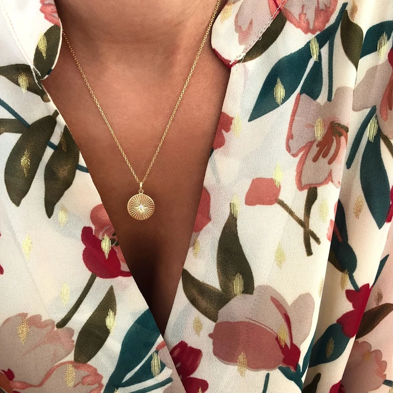 Collier "Solrey" plaqué or