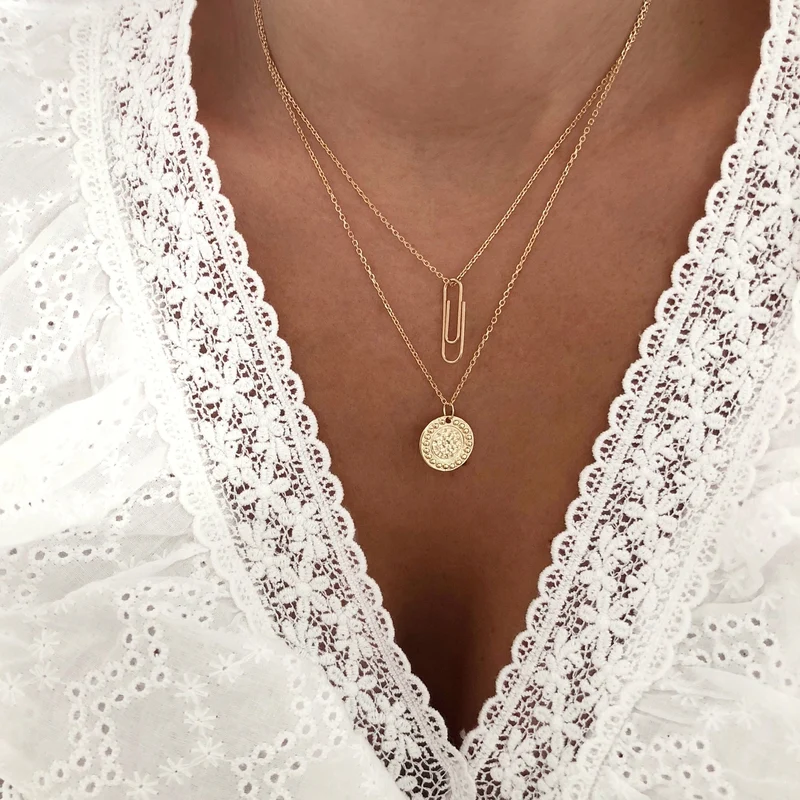 Collier "Solia" plaqué or