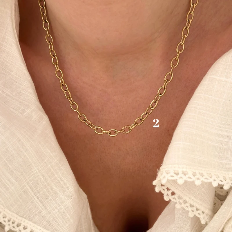 Collier charms personnalisable acier