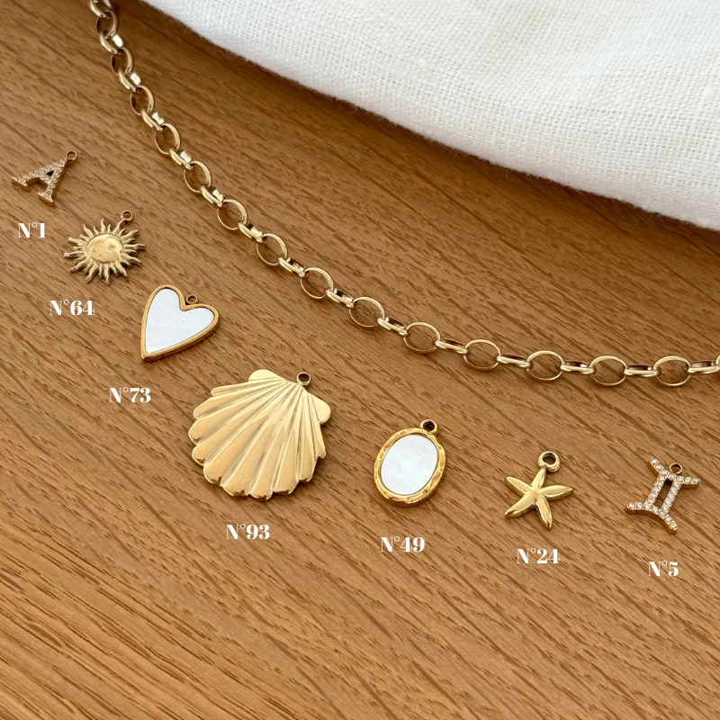 Collier charms personnalisable acier