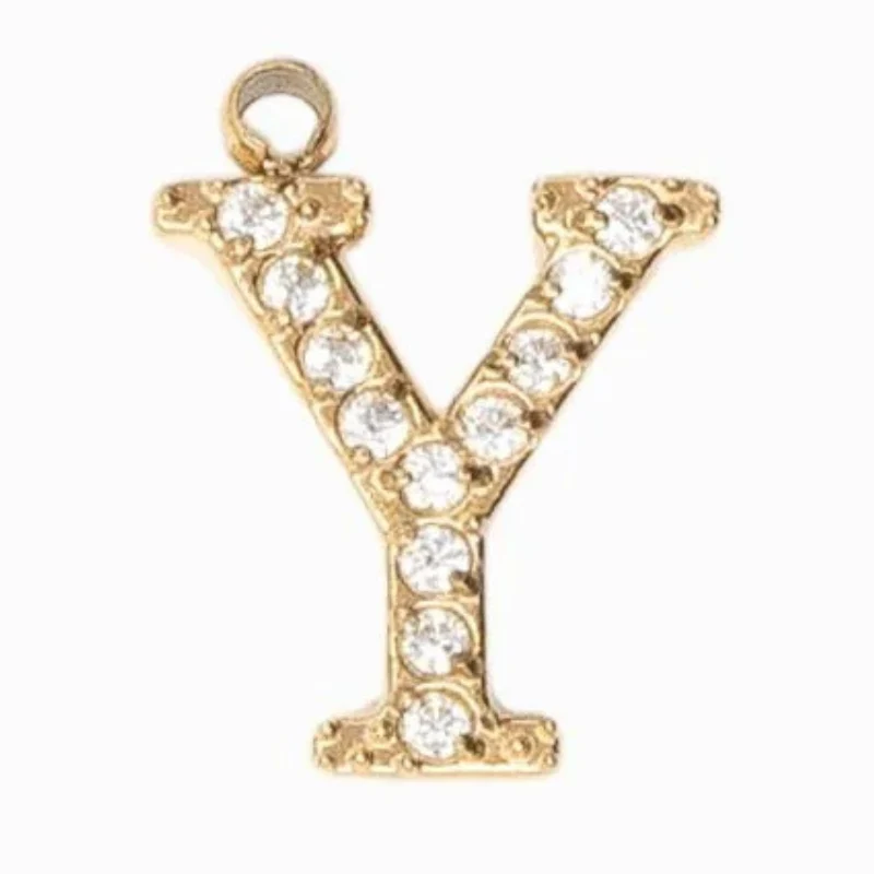 Charms "Lettres" acier