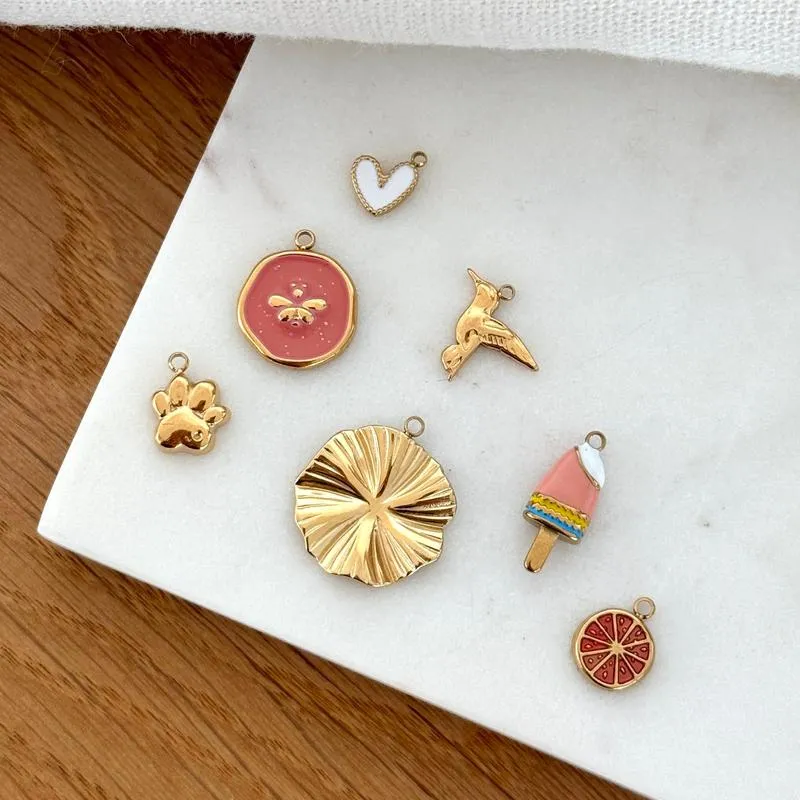 Collier charms personnalisable acier