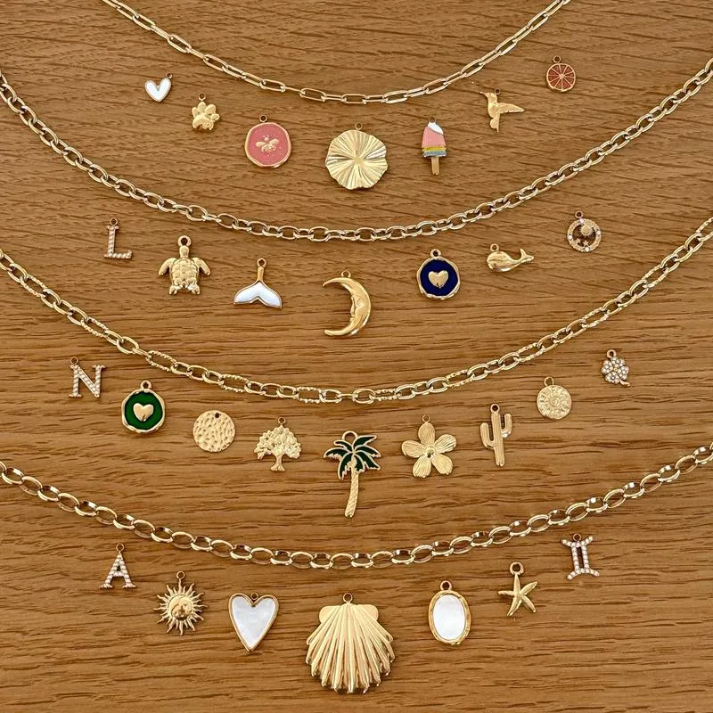 Collier charms personnalisable acier