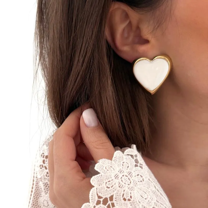 Boucles d'oreilles "Zélia" acier