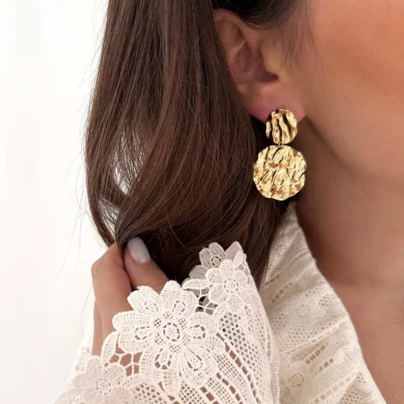 Boucles d'oreilles "Hoya" acier
