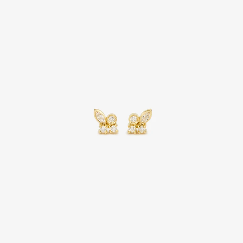 Camélia Earrings 1–Full Diamond