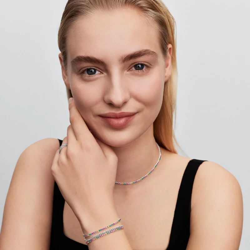 Pandora Timeless Collier Tennis Arc-En-Ciel 394648C01-40