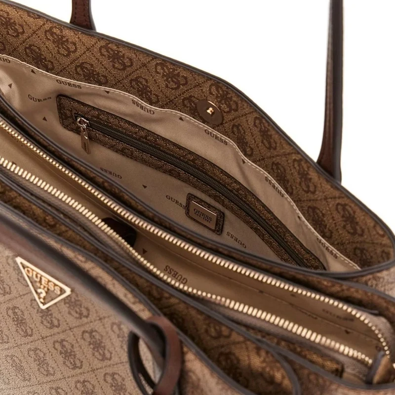 Guess Noelle Latte Logo Brown Cabas HWBG96-72260-LGW