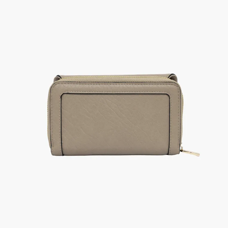 Grand portefeuille beige Traicy