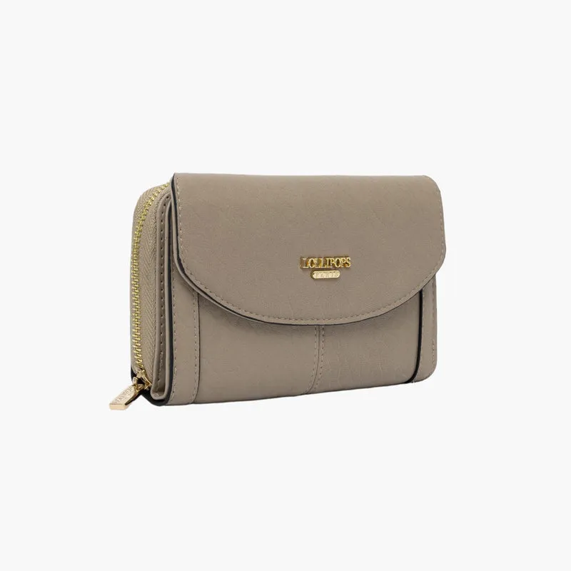 Grand portefeuille beige Traicy