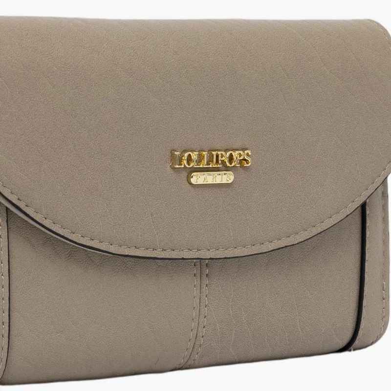Grand portefeuille beige Traicy