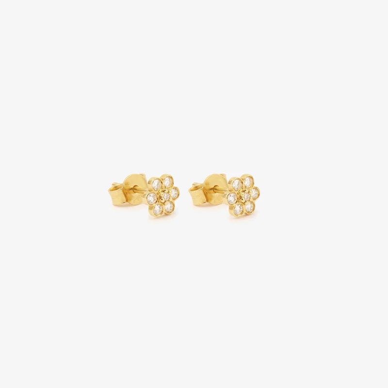 Miniflower Earrings 4–Full Diamond