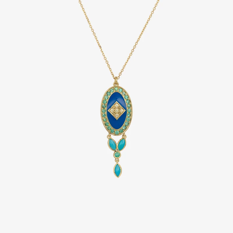 Athéna Necklace 1–Turquoise