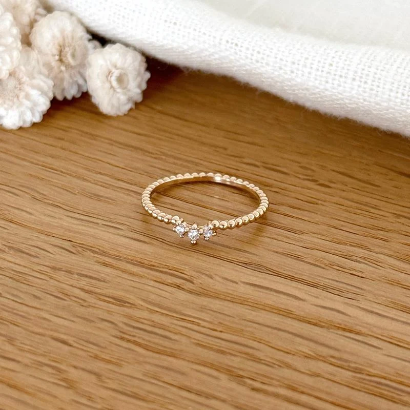 Bague "Eve" plaqué or