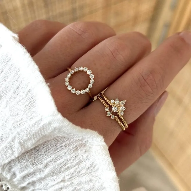 Bague "Eve" plaqué or