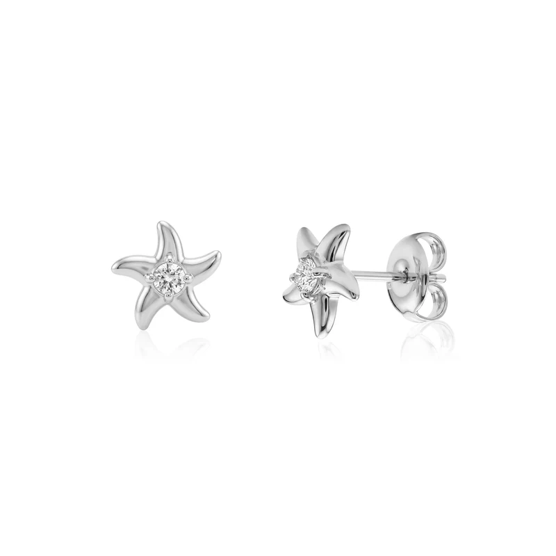 Boucles d'oreilles à clous en forme d'étoile de mer