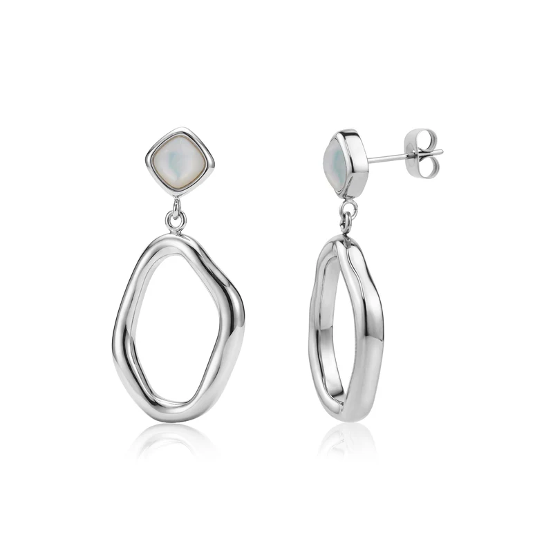 Boucles d'oreilles en nacre Fluid Drop