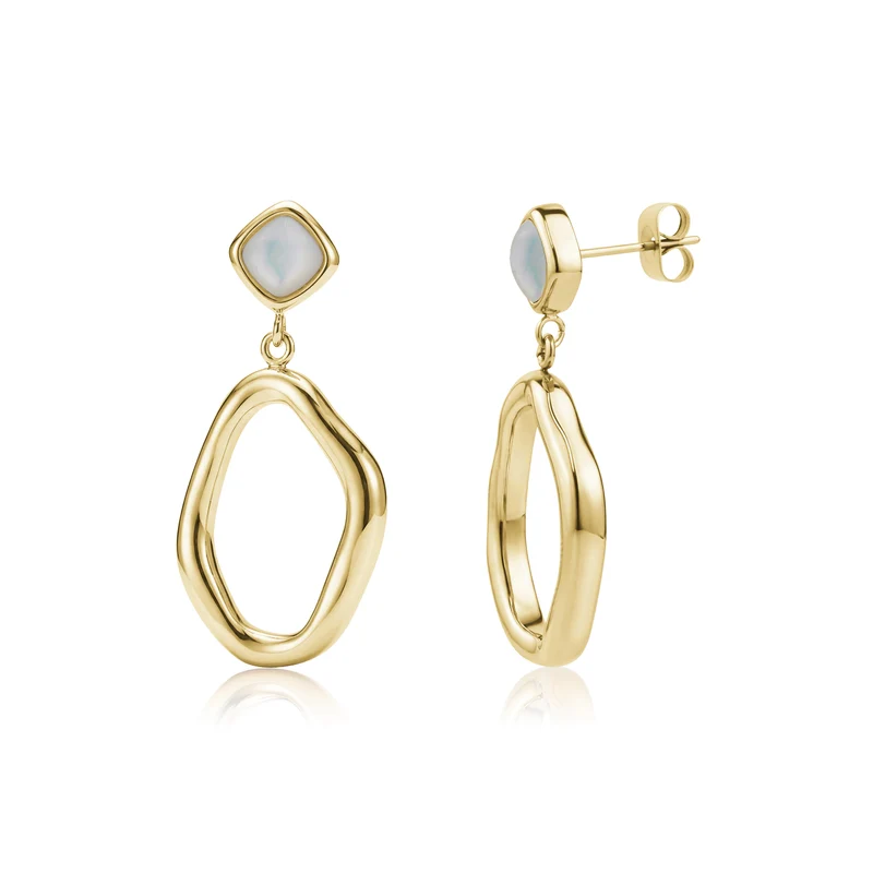 Boucles d'oreilles en nacre Fluid Drop