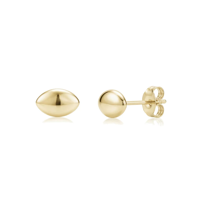 Boucles d'oreilles élégantes en forme de dôme