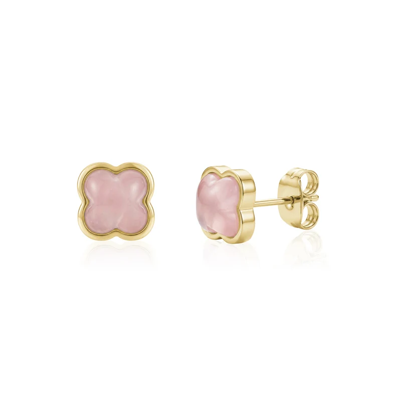 Boucles d'oreilles clous Rose Clover