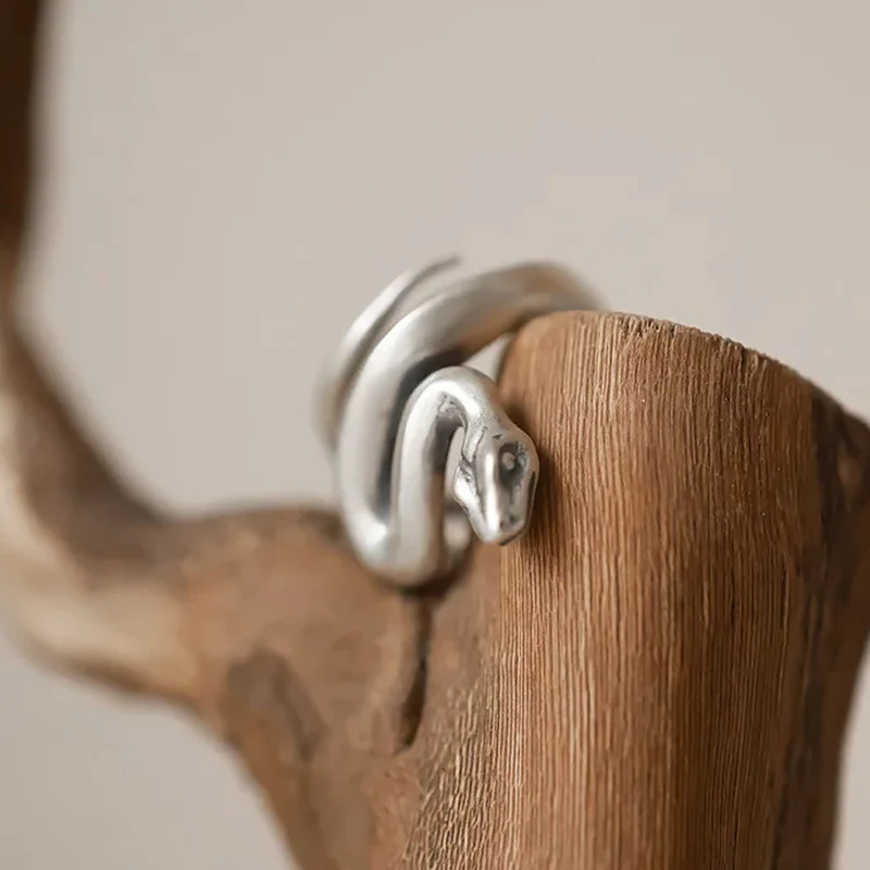 Bague Serpent Acier
