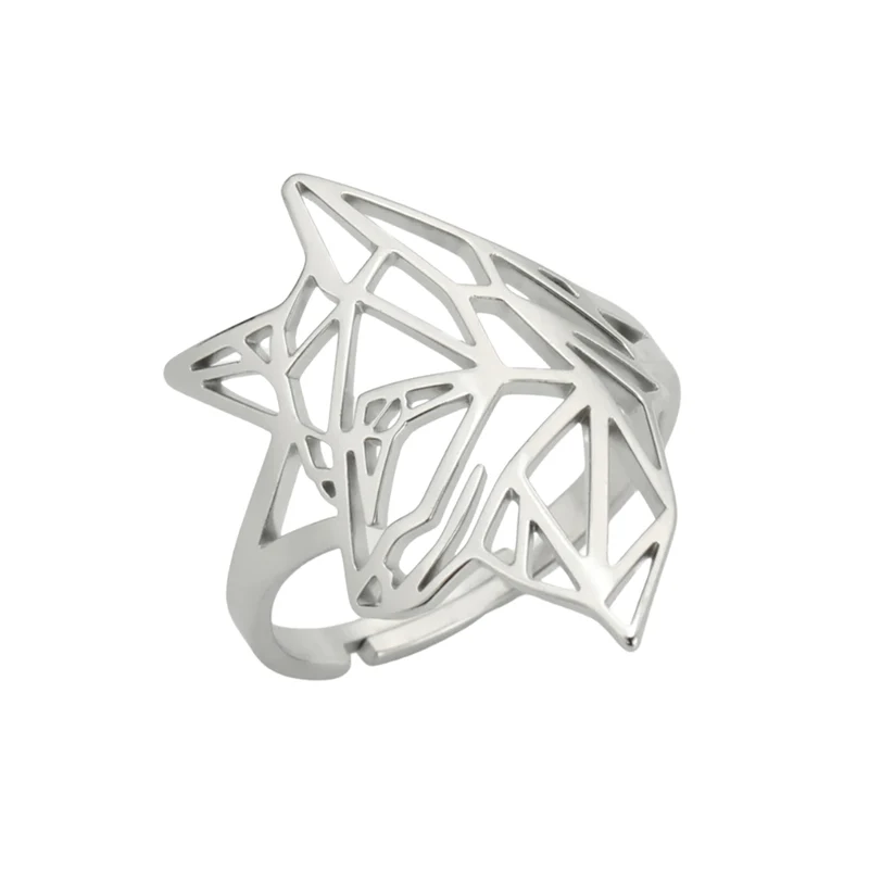 Bague Loup Acier Inoxydable