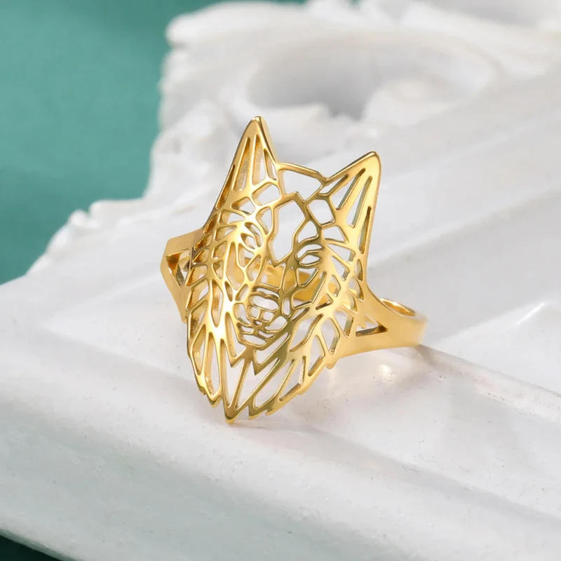 Bague Loup Origami