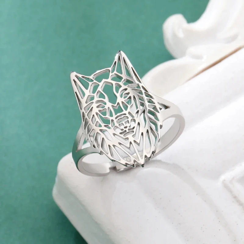 Bague Loup Origami