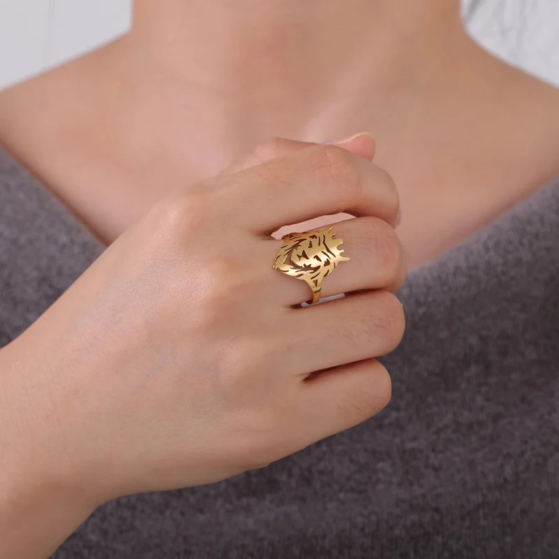 Bague Lion Couronne