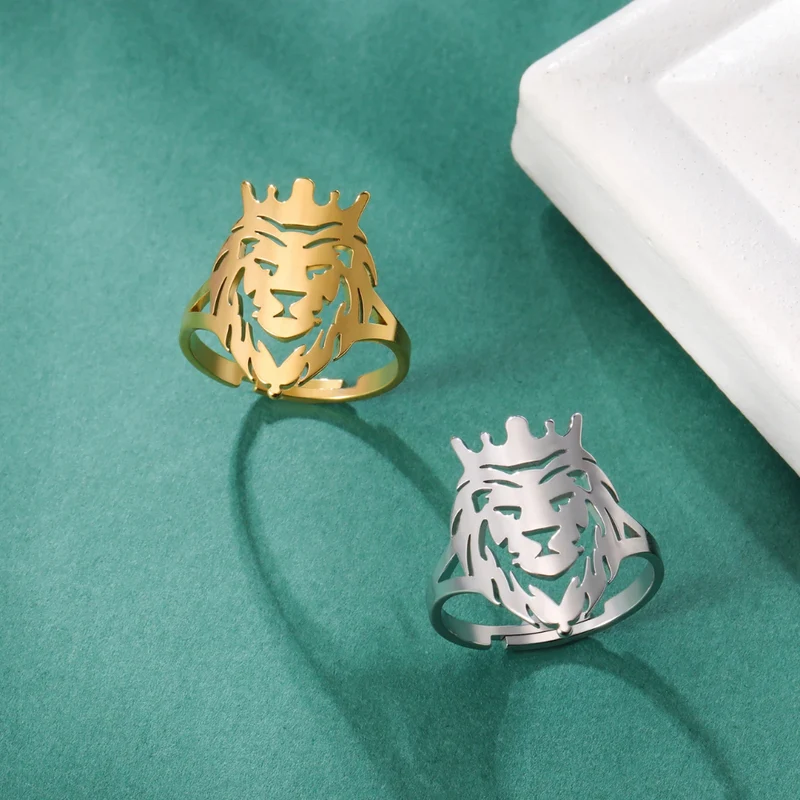 Bague Lion Couronne