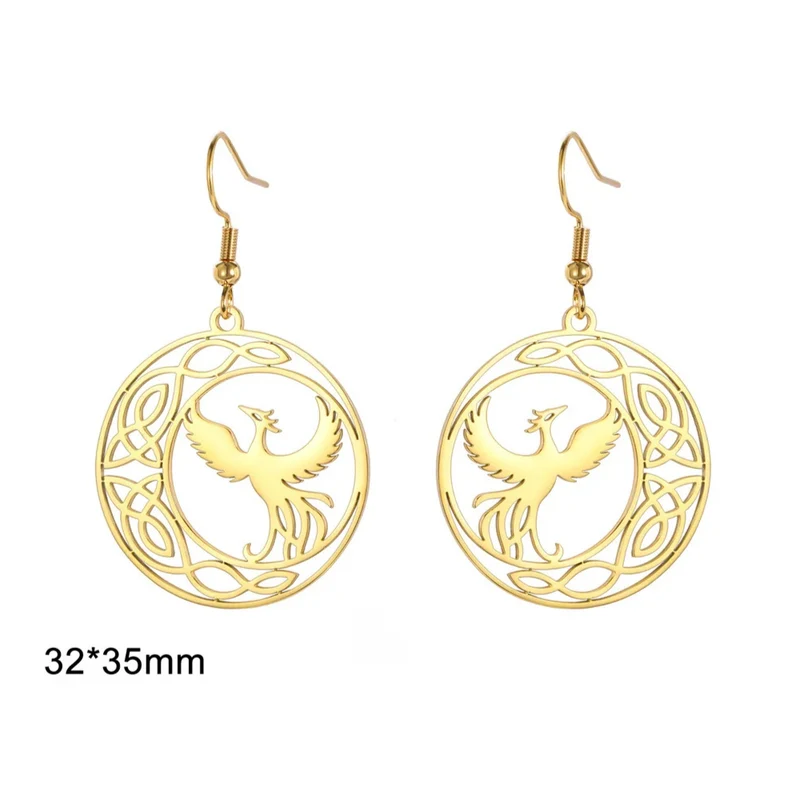 Boucles d'Oreilles Phoenix Cercle