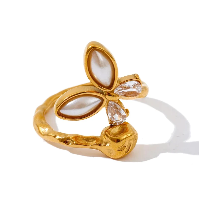 Bague Papillon Doré Femme