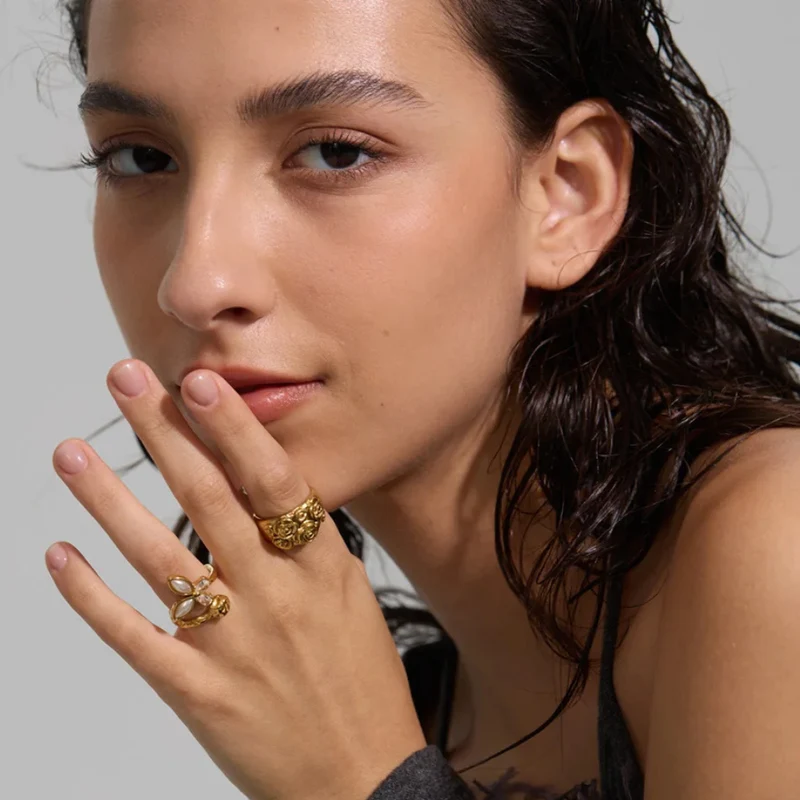 Bague Papillon Doré Femme