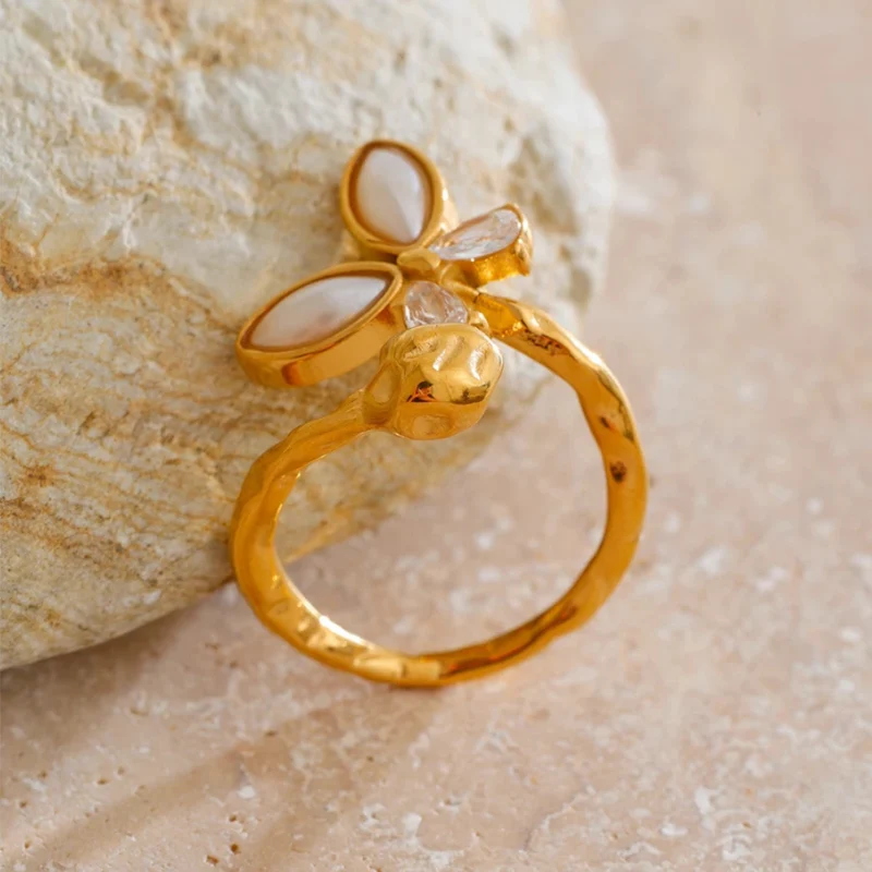 Bague Papillon Doré Femme