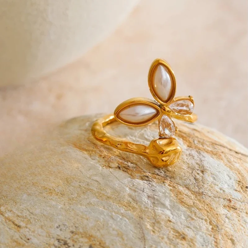 Bague Papillon Doré Femme