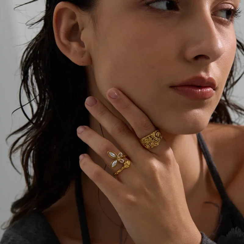 Bague Papillon Doré Femme