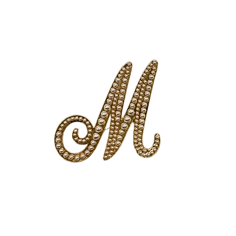 BROCHE "INITIALE PEARL"