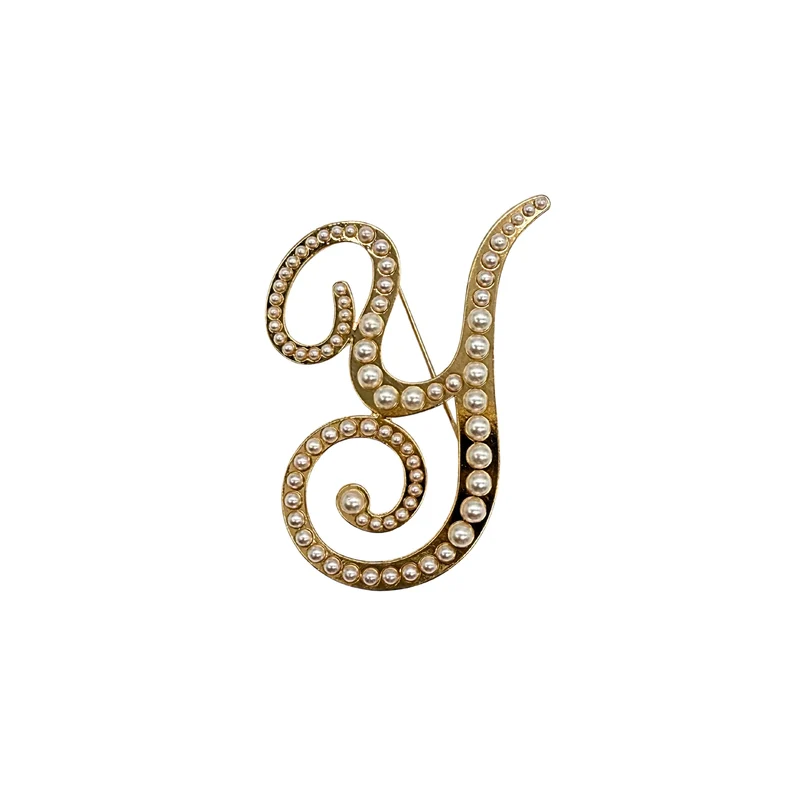 BROCHE "INITIALE PEARL"