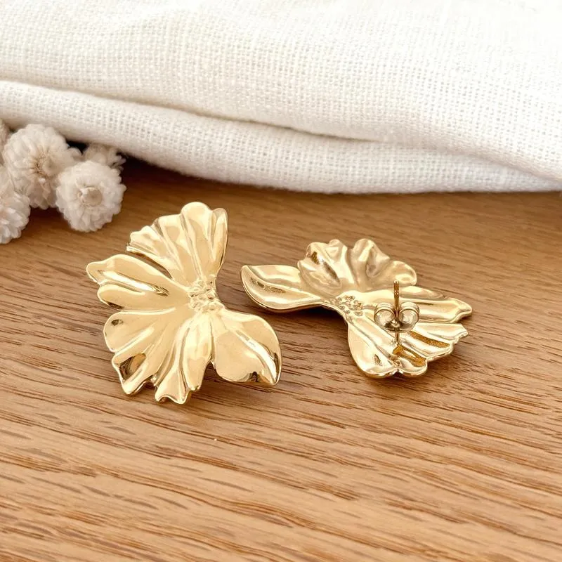 Boucles d'oreilles "Florane" acier
