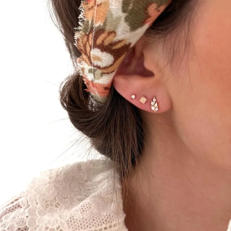 Boucles d'oreilles "Anaïs" plaqué or