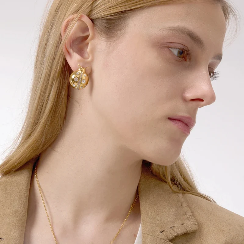 Boucles d'Oreilles Coccinelle Femme