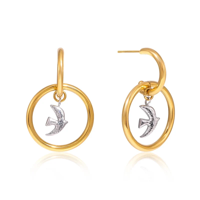Boucles d'Oreilles Oiseau Design