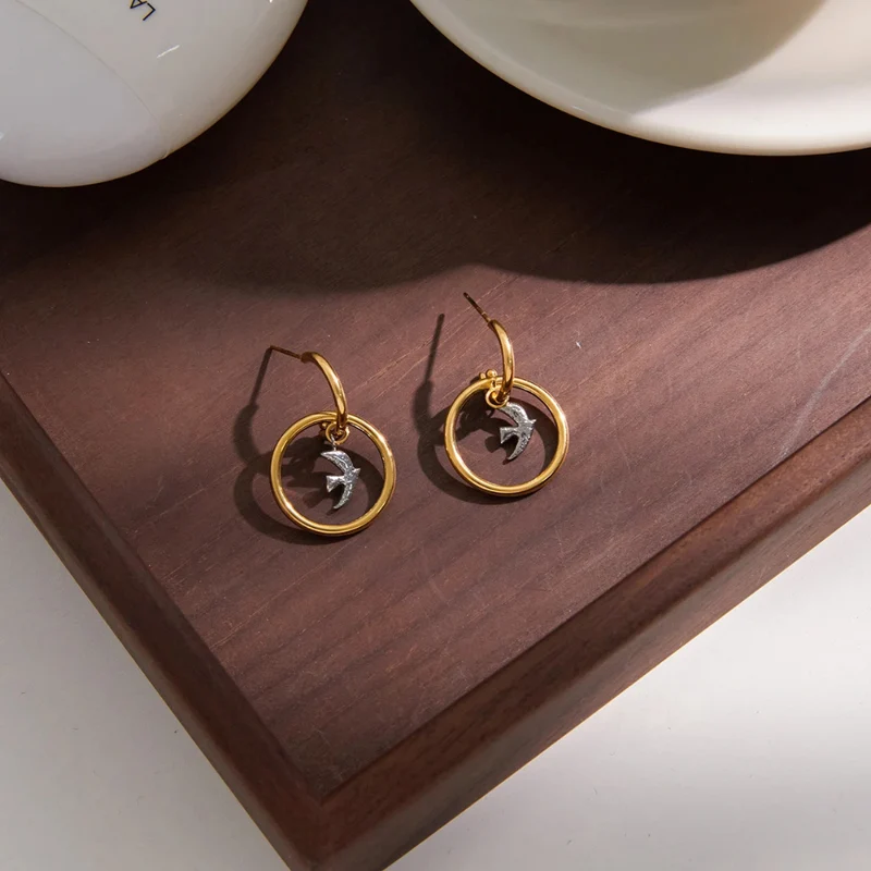 Boucles d'Oreilles Oiseau Design