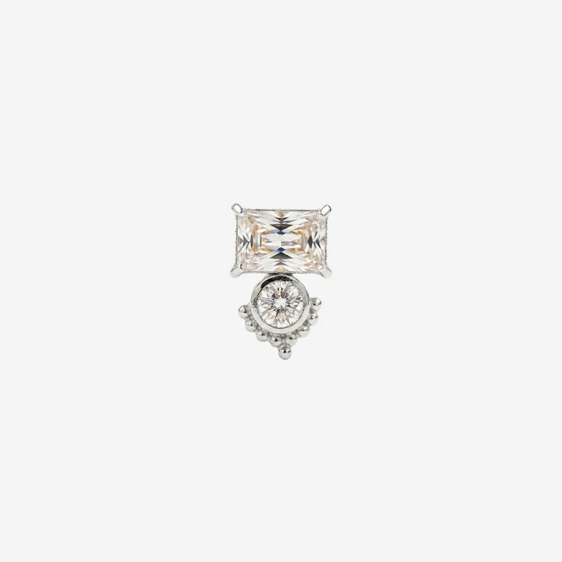 Piercing Cristal Carré Élégant et Raffiné (1 pièce)
