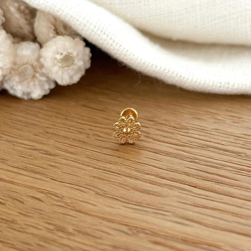 Piercing oreille "Apie" plaqué or