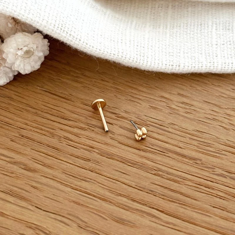 Piercing oreille "Neo" plaqué or